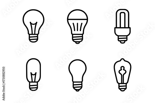 Various light bulb designs showcasing different shapes and types for diverse lighting needs in home decoration