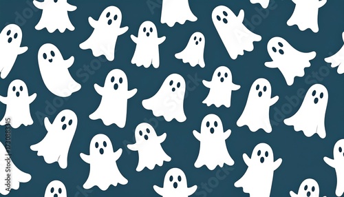 Spooky Ghostly Pattern.