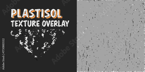 Plastisol texture overlay with distressed grunge effect for graphic design projects