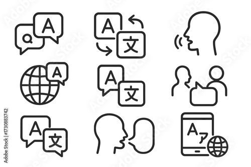 Communication symbols for language translation and learning in a digital world