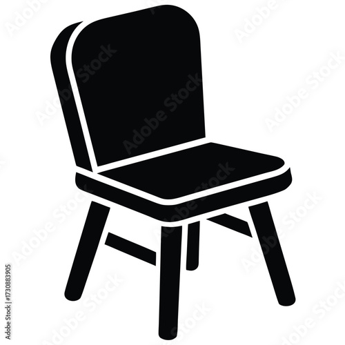 kid sized chair  vector icon on white background