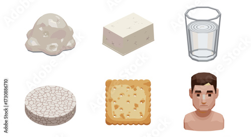 Isometric illustration of a lowsodium diet