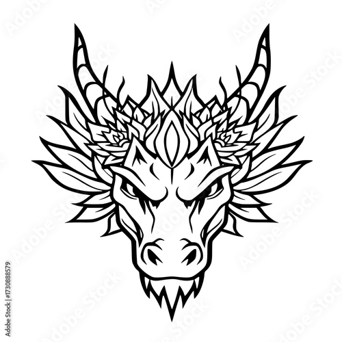 Unleash the power of imagination with this striking dragon vector!  Perfect for brands, creatives, and storytellers who want to symbolize strength, wisdom, and timeless mystique.