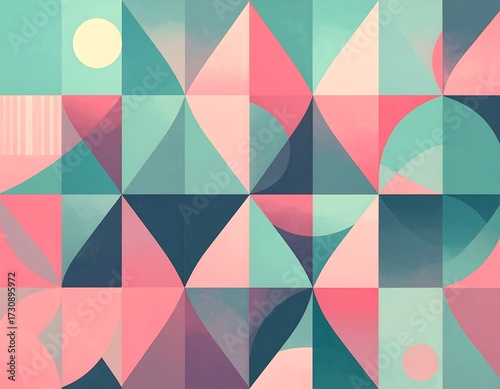 Abstract geometric pattern with soft colors