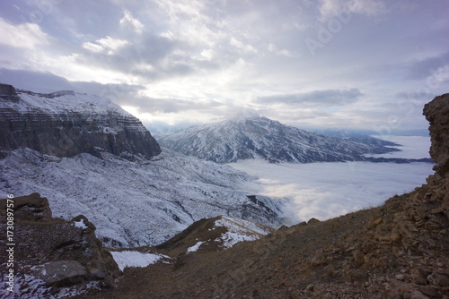 Snowy Peaks of Shahdag Mountains, Azerbaijan