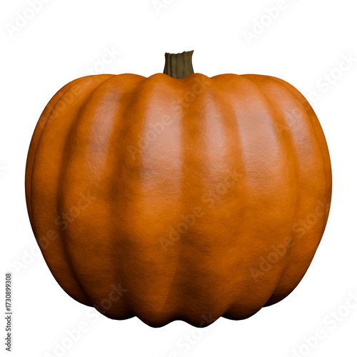 Pumpkin isolated on transparent or white background, autumn and Halloween PNG