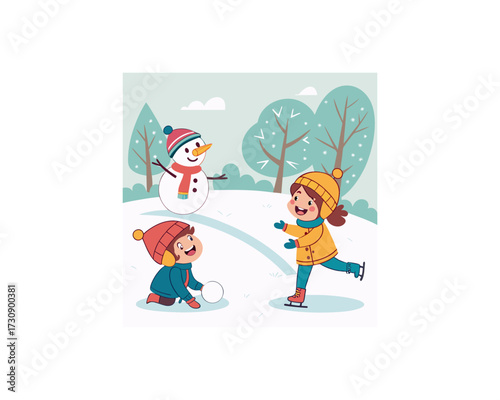 premium vector set of happy kids playing Free SVG Download