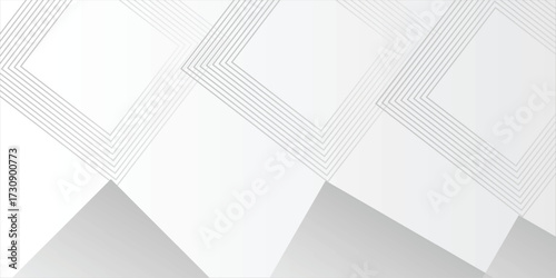 Abstract white background poster with dynamic. technology network  white diagonal geometric background whit dotted.