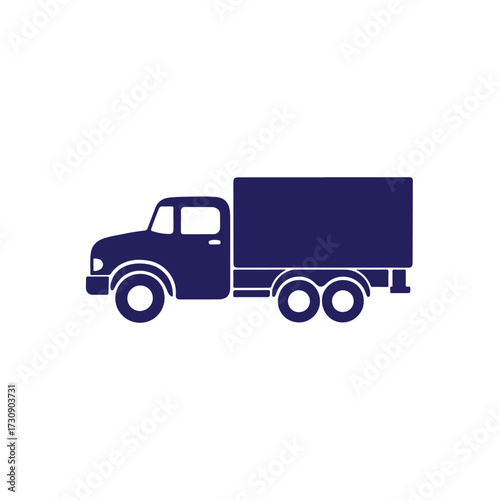 Minimal Vector Truck Design – Clean and Simple Commercial Vehicle Illustration for Logistics, Delivery Services, Transportation Icons, Mobile Apps, Web Design, and Print Projects