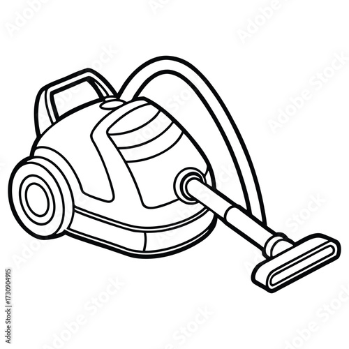 Silhouette of vacuum cleaner isolated on a white background