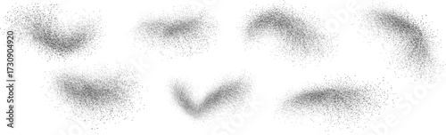 Grunge graffiti spray splashes vector set – hand drawn ink blots, drips, and textured brush elements.