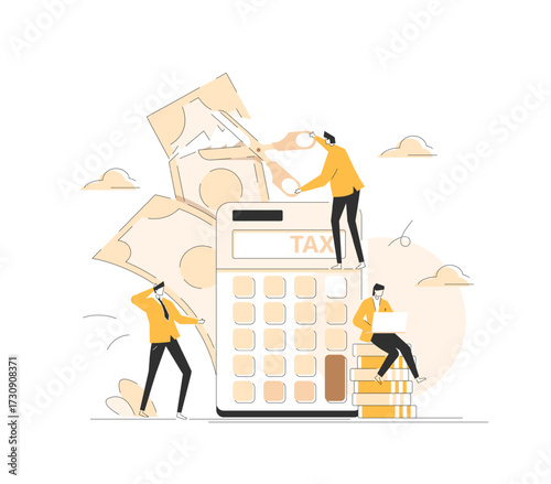 Tax Deduction,Taxes and fees paid Financial costs, calculation of mandatory payments. personal income tax, taxation, tax credit metaphor