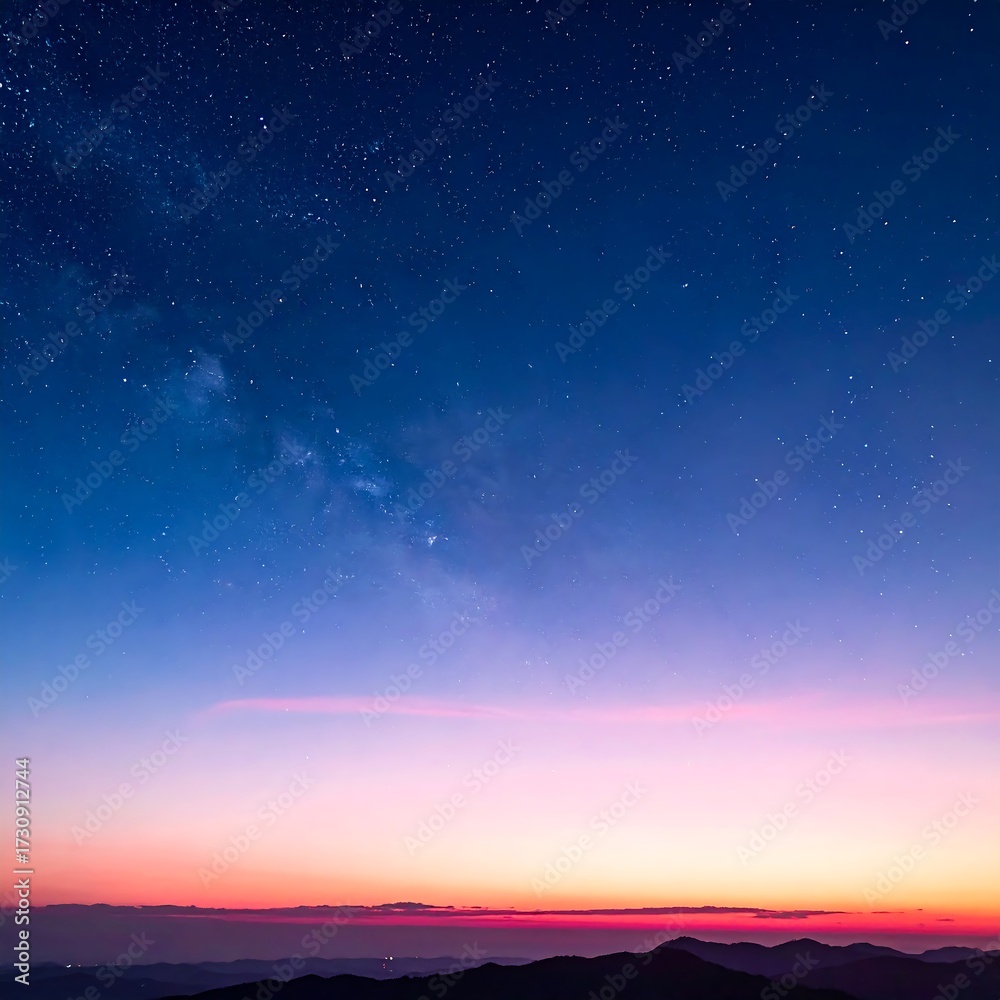 Fototapeta premium Sunrise Over Mountain Peaks.