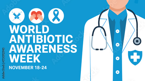 World Antibiotic Awareness Week promoting responsible use and combating antibiotic resistance from November 18 to 24 with healthcare professional