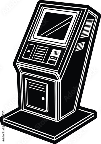 A black rectangle symbolizing absence empty space or negative area isolated on transparent background