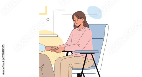 Woman meeting doctor for consultation to discuss mental health and well being issues