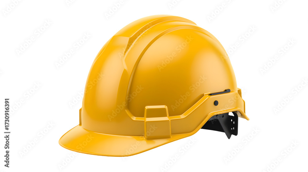 Fototapeta premium Yellow Safety Helmet Icon for Construction & Industrial Use