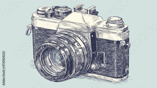 Vintage camera illustration