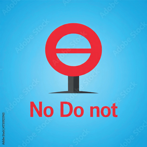 A clear and impactful flat design icon, rendered in striking red with a central horizontal bar, universally symbolizing prohibition, restriction, and the clear directive of 'do not'