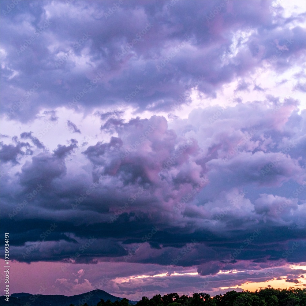 Naklejka premium moody sky AI generated