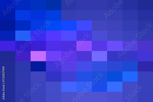 Pixelated Mosaic of Blue and Purple Hues abstract grid