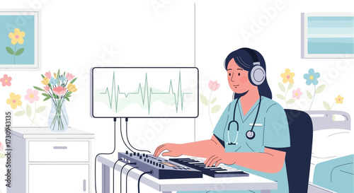Artistic Nurse Melodically Integrating Music Therapy into Healing Environment