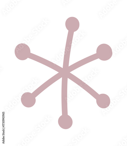 Simple snowflake Christmas holiday decoration