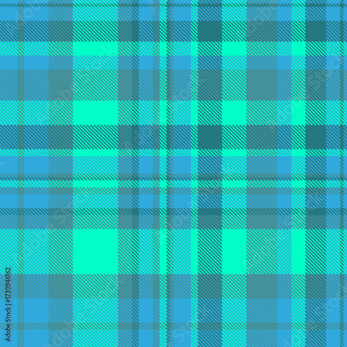 Classic plaid pattern in calming blues and teals. Perfect for backgrounds, textiles, and design projects. Evokes comfort and timeless style.