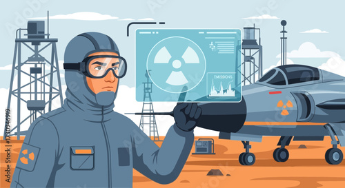 Inspection and maintenance of a nuclear aircraft at a radiation control facility