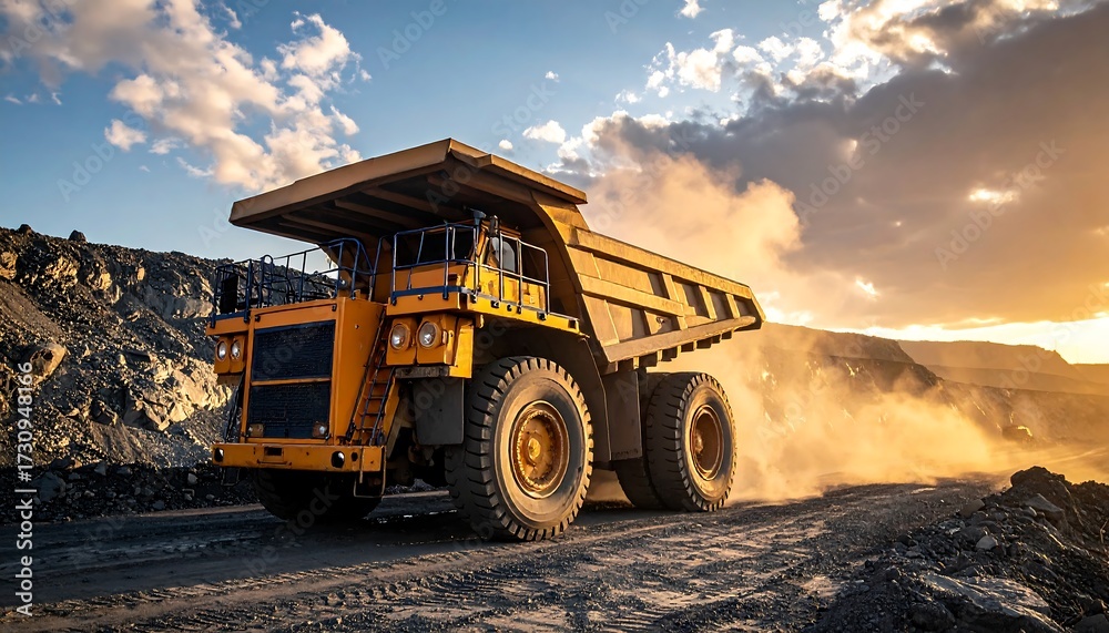 Obraz premium Heavy Mining Truck in Action.