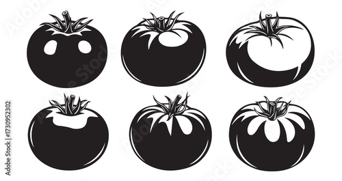Tomato Vegetable Line Art Minimal Outline Drawing