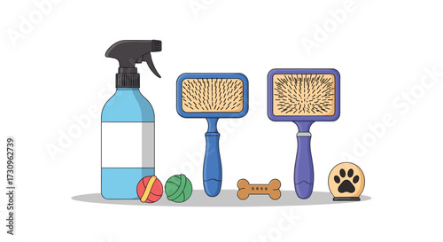 Essential pet grooming tools for a healthy and happy companion.