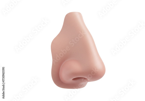 Foto Realistic human nose isolated PNG, prosthetic makeup appliance for costume or me