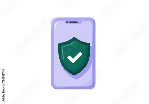 Free Download Smartphone with security shield isolated PNG, mobile phone data protection and antivirus app on transparent background - GFXLoad