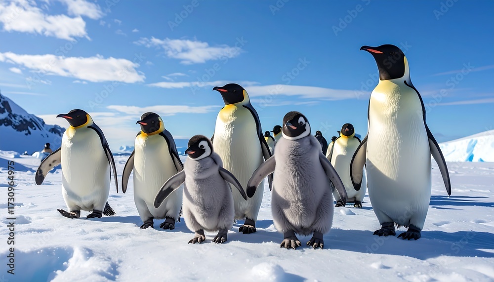 Fototapeta premium Emperor Penguins on Ice.
