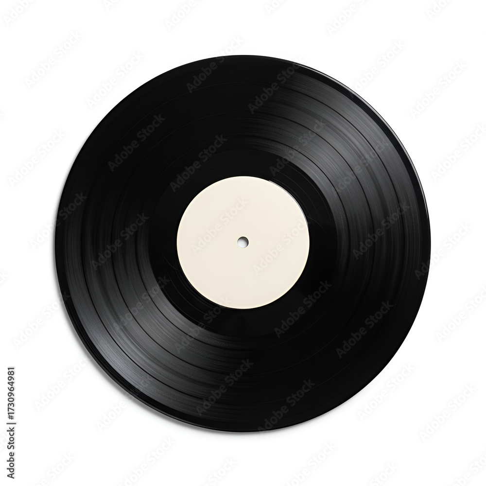 Obraz premium realistic isolated 12 inch vinyl record with sharp groove details