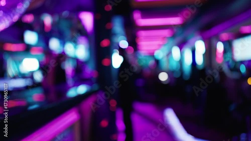 Wallpaper Mural Experience the vibrant neon lights that fill the air with life in a stylish modern lounge atmosphere Torontodigital.ca