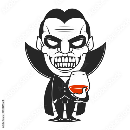 Stylized vampire fangs illustration on a white background, suitable for Halloween-themed designs
