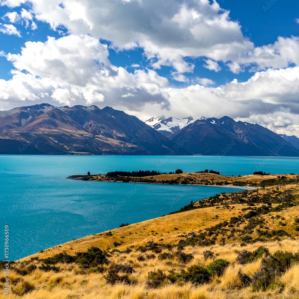 Fototapeta premium Mountain lake vista