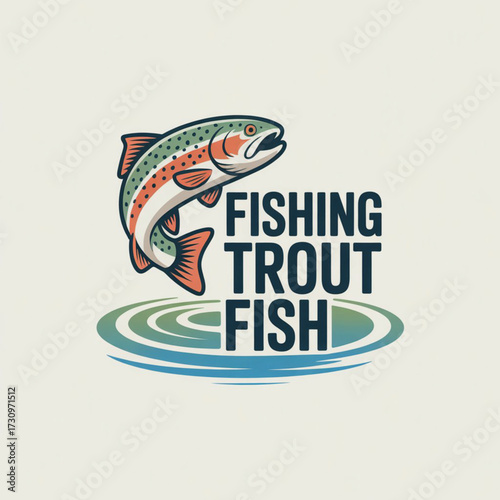 Freshwater Trout Fishing Artwork – Sport Fish Vector Design