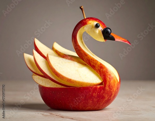 Fototapeta Naklejka Na Ścianę i Meble -  Fruit swan art