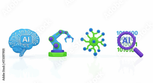 Artificial intelligence innovations encompassing machine learning advancements and automation technologies driving progress across diverse scientific and industrial sectors
