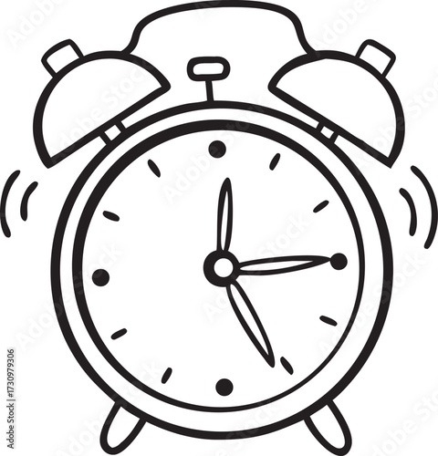 Classic alarm clock ringing loudly to wake you up on time every morning