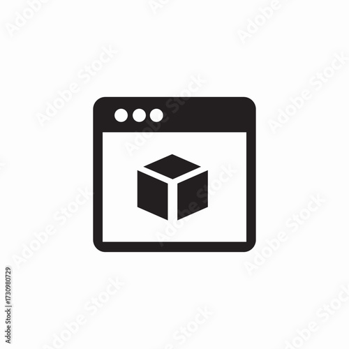 3d design program icon sign vector