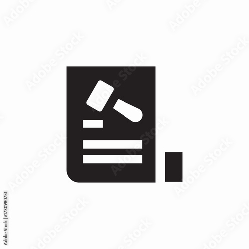 auction document icon sign vector