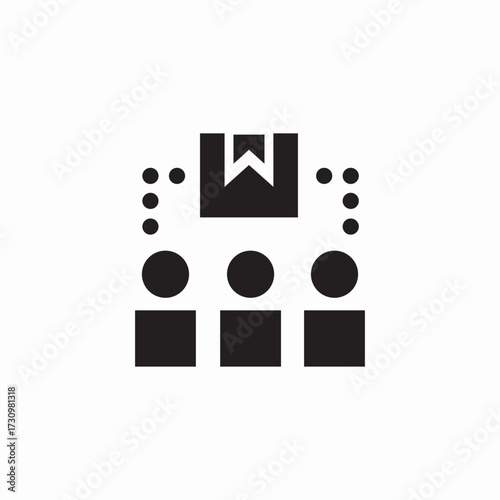 mail delivery staff icon sign vector
