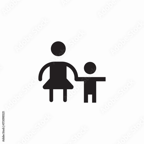 mother child icon sign vector