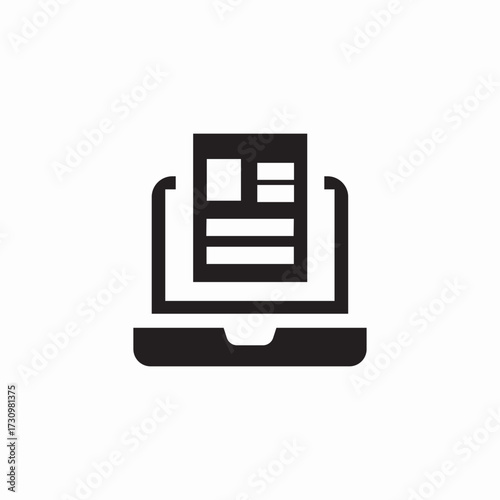 newspaper webpage icon sign vector