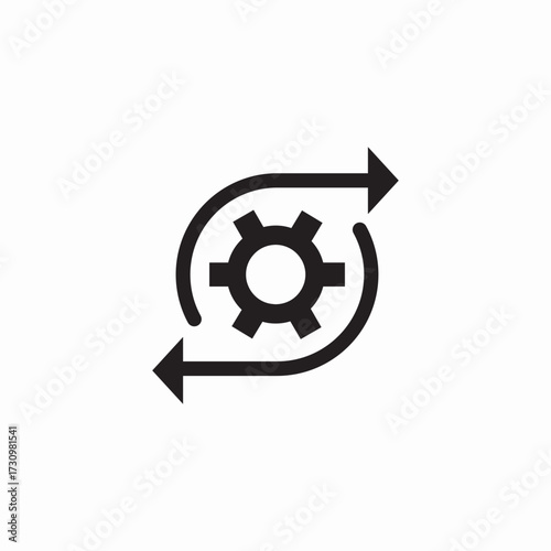 settings update icon sign vector