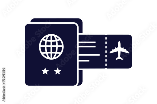 Travel documents including a passport and airplane tickets for international journeys and vacations